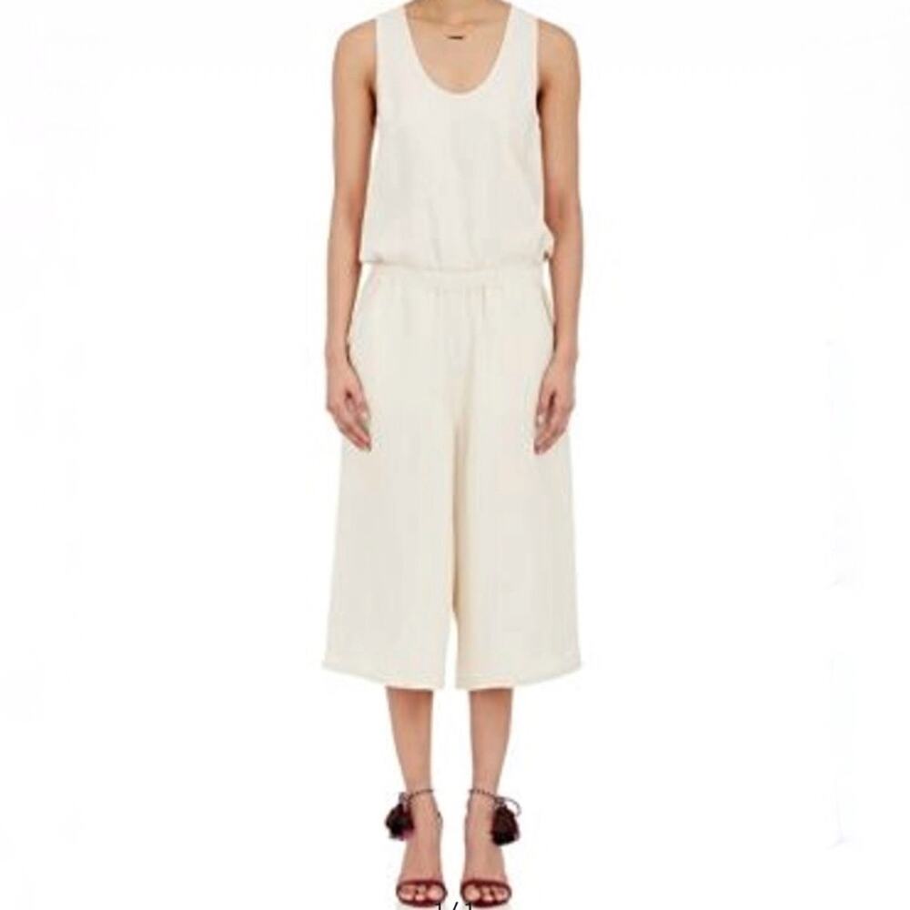 Ulla Johnson Lee Back Neck Tie Ivory Cream Jumpsuit Size 4